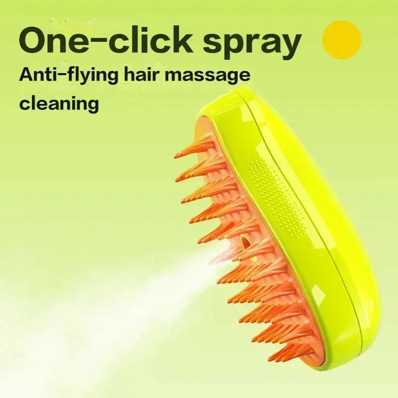 Pet Steam Brush For Massage And Hair Removal Combs